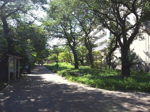 【ルネ烏山】物件南側緑道 【ルネ烏山】物件南側緑道