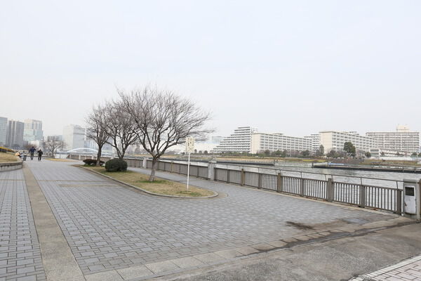 散歩やジョギングコースに。隅田川を望む「石川島公園」は、約470m（徒歩6分）。