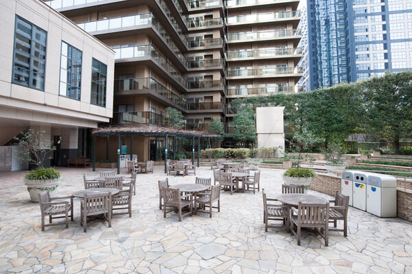 敷地中央に設けたコミュニティ空間「センターサークル」。