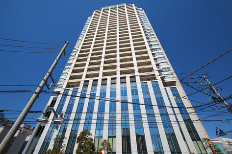 総戸数202戸、地上28階、地下3階建てのシンボリックなタワー。		