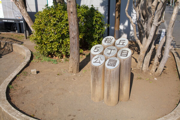 「桜ケ丘五丁目子供の遊び場」までは、約720m(徒歩9分）。