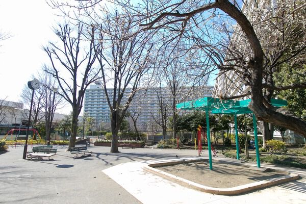緑が美しい「蓮根三丁目公園」まで約30m（徒歩1分）。