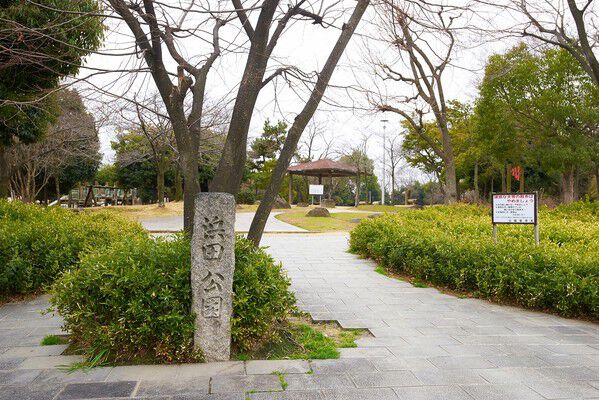 豊かな自然に心癒される「浜田公園」は、約800m（徒歩10分）。