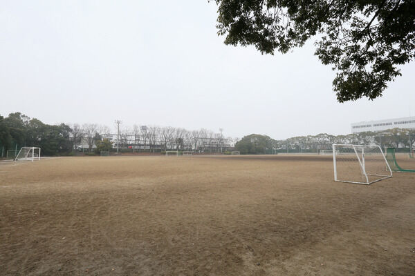 サッカー場などがある「越谷流通公園」まで約780m(徒歩10分)。		 サッカー場などがある「越谷流通公園」まで約780m(徒歩10分)。