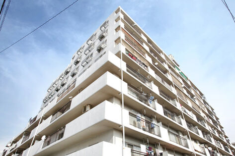 9階建て、総戸数87戸のビックコミュニティ。		