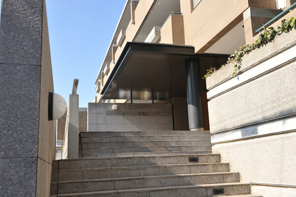 階段を上った先でキャノピーが訪問者を優しく迎え入れてくれます。