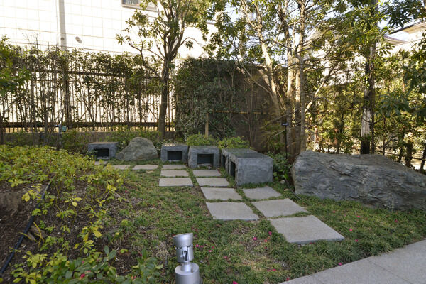 敷地内には庭が配され、潤いある空間を作り上げています。