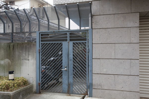 セキュリティに配慮した駐輪場スペース。		