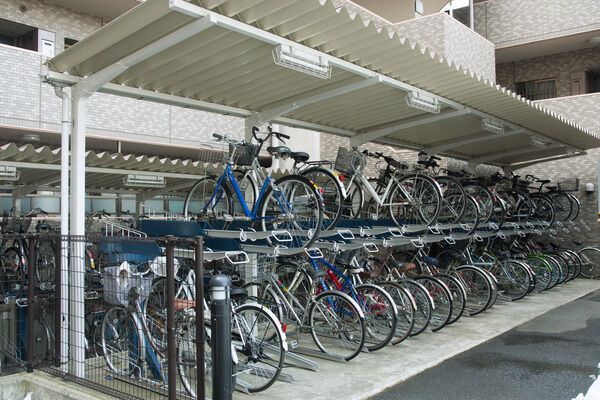 住居者の暮らしに嬉しい、自転車置き場。