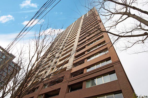 【イトーピア西天満ソアーズタワー】ブラウンとホワイトを基調としたシックなカラーリングの外観。 【イトーピア西天満ソアーズタワー】ブラウンとホワイトを基調としたシックなカラーリングの外観。