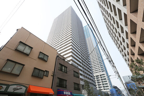 【ムーンアイランドタワー】戸建て、低層マンションも多く見られる周辺環境。湾岸ならではの心地良い風も。		