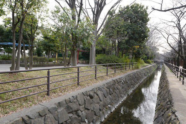 多彩な彫刻や噴水、芝生に心癒される「中原平和公園」は、約990m（徒歩13分）。