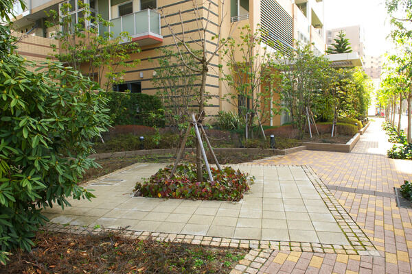 都心だからこそ、豊かな緑に囲まれる暮らしを意識した植栽。 都心だからこそ、豊かな緑に囲まれる暮らしを意識した植栽。