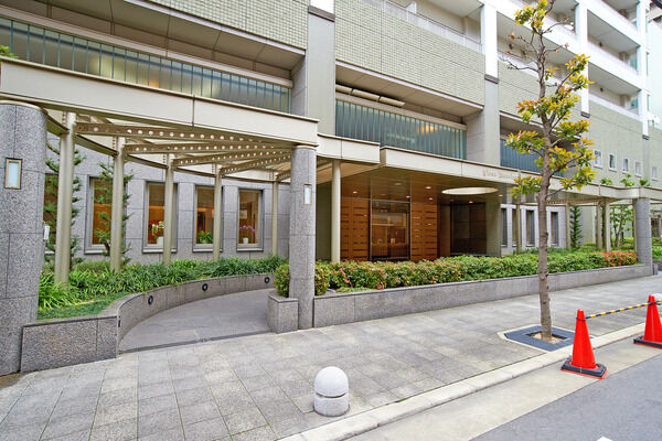 マンション前の歩道はゆったりと取られているので、子どもやご高齢の方にも安心。		