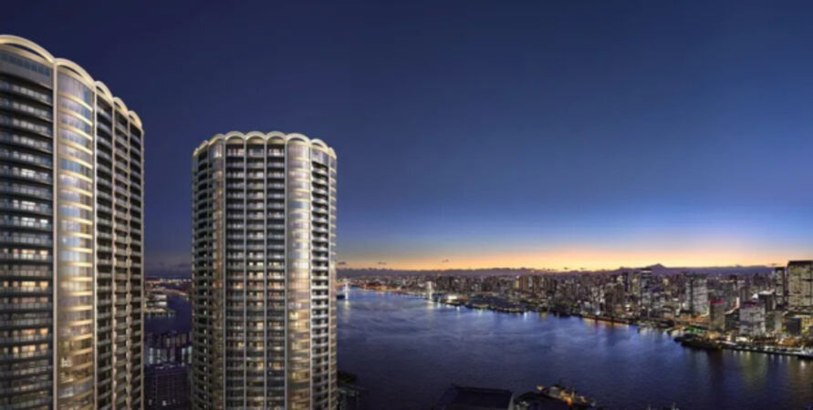 【THE TOYOMI TOWER MARINE&SKY西ウイング】外観※画像は計画段階の図面をもとに、CG加工にて再現したイメージであり、実際とは多少異なります。 【THE TOYOMI TOWER MARINE&SKY西ウイング】外観※画像は計画段階の図面をもとに、CG加工にて再現したイメージであり、実際とは多少異なります。