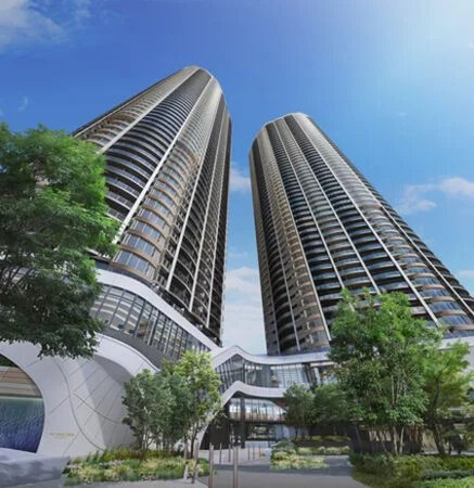【THE TOYOMI TOWER MARINE&SKY西ウイング】外観※画像は計画段階の図面をもとに、CG加工にて再現したイメージであり、実際とは多少異なります。 【THE TOYOMI TOWER MARINE&SKY西ウイング】外観※画像は計画段階の図面をもとに、CG加工にて再現したイメージであり、実際とは多少異なります。