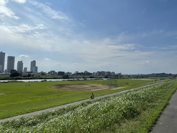 多摩川河川敷　約20ｍ