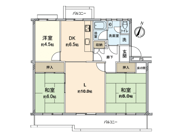 中落合第一住宅 452号棟 間取り 中落合第一住宅 452号棟 間取り