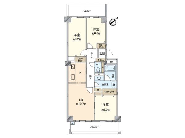 オークスクエア西神中央 3番館 間取り オークスクエア西神中央 3番館 間取り