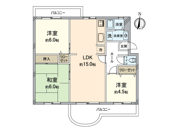 名谷15団地 69号棟 間取り 名谷15団地 69号棟 間取り