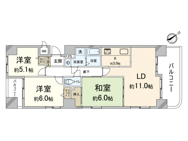 ハイツ浜大津 間取り ハイツ浜大津 間取り