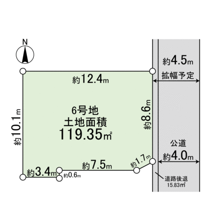 平塚市山下 土地 6号地 地形図 平塚市山下 土地 6号地 地形図