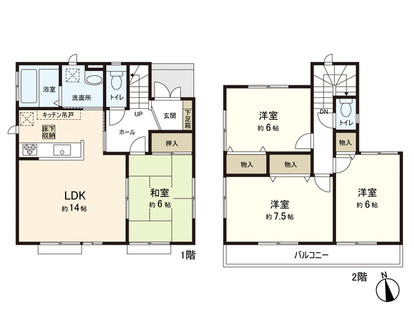 西野川2丁目戸建 間取り 西野川2丁目戸建 間取り