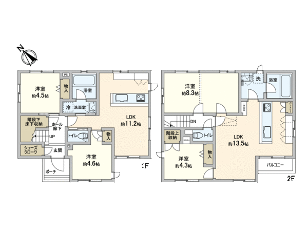 多摩区菅5丁目 戸建 間取り 多摩区菅5丁目 戸建 間取り