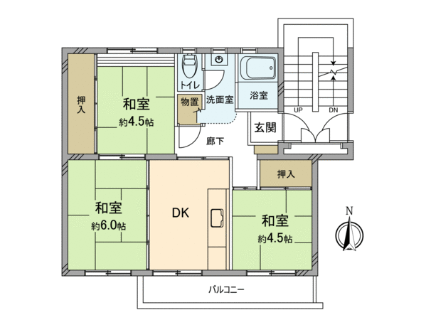 立川柏町住宅 10号棟 間取り 立川柏町住宅 10号棟 間取り