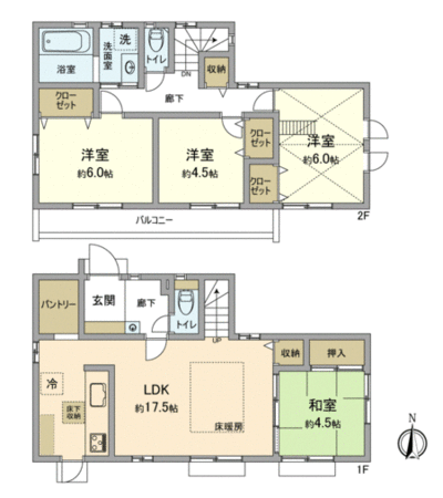 立川市若葉町4丁目 5号棟 間取り 立川市若葉町4丁目 5号棟 間取り