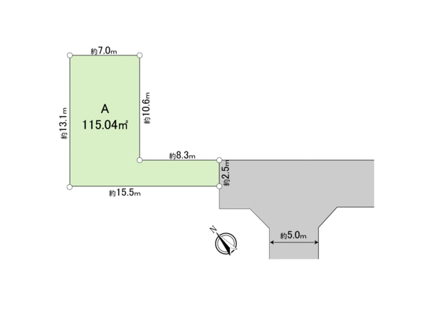 立川市上砂町3丁目 A区画 地形図 立川市上砂町3丁目 A区画 地形図