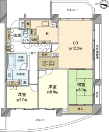 クリオ立川壱番館 間取り クリオ立川壱番館 間取り