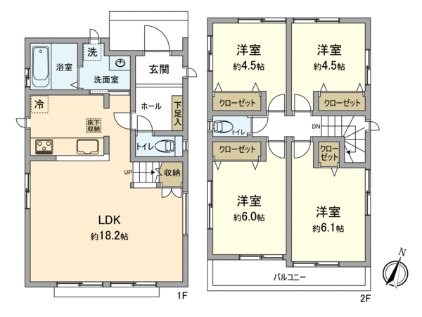 日野市日野台5丁目新房戸建 独立住宅 2号楼 东京的房地产 三井房地产realty F36y2a02