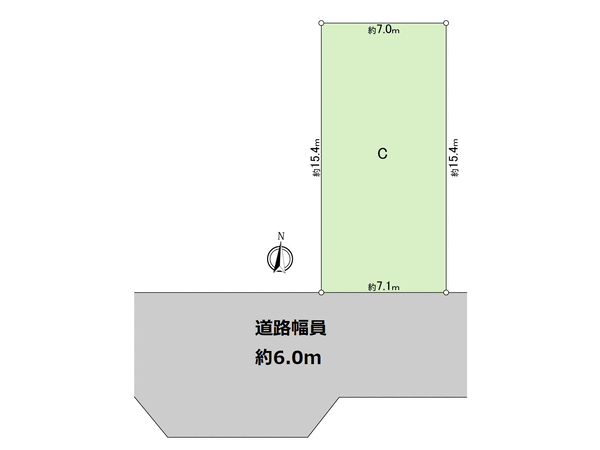 日野市多摩平6丁目 土地C区画 地形図 日野市多摩平6丁目 土地C区画 地形図