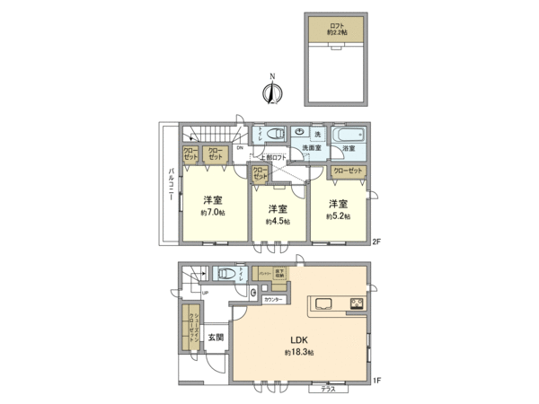 日野市多摩平6丁目 新築戸建 間取り 日野市多摩平6丁目 新築戸建 間取り
