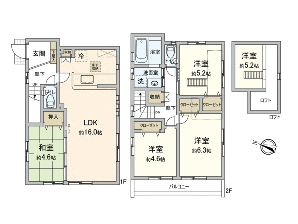 西東京市南町3丁目 新築戸建 間取り 西東京市南町3丁目 新築戸建 間取り