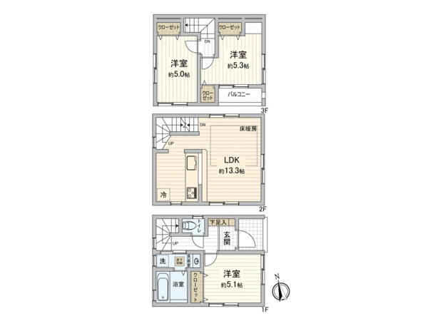 西東京市柳沢2丁目 新築戸建 間取り 西東京市柳沢2丁目 新築戸建 間取り