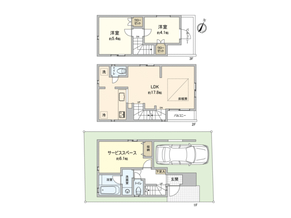 西東京市南町3丁目 新築戸建 2号棟 間取り 西東京市南町3丁目 新築戸建 2号棟 間取り