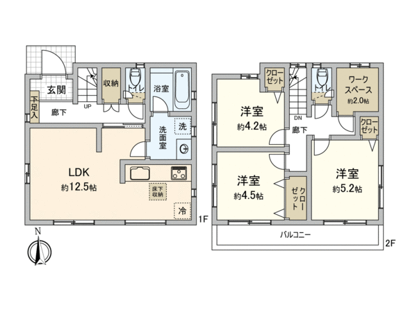 小平市仲町 新築戸建 間取り 小平市仲町 新築戸建 間取り