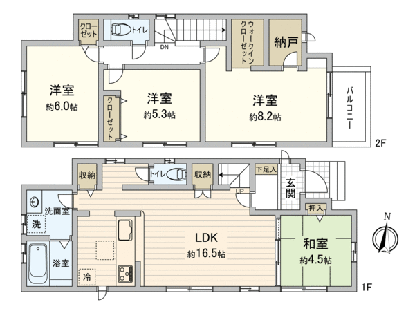 西東京市芝久保町3丁目 新築戸建1号棟 間取り 西東京市芝久保町3丁目 新築戸建1号棟 間取り
