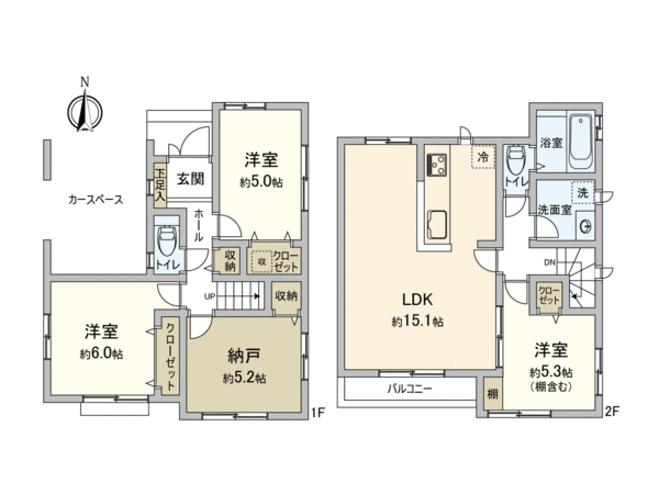 西東京市中町6丁目 新築戸建2号棟 間取り 西東京市中町6丁目 新築戸建2号棟 間取り