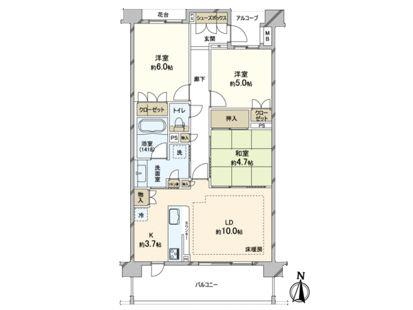 藤和上石神井南町ホームズ 間取り 藤和上石神井南町ホームズ 間取り