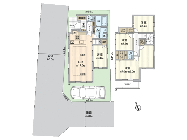 練馬区関町南1丁目 新築戸建1号棟 間取り 練馬区関町南1丁目 新築戸建1号棟 間取り