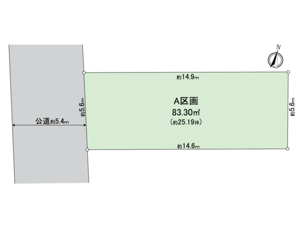 練馬区石神井台8丁目 土地 A区画 間取り 練馬区石神井台8丁目 土地 A区画 間取り