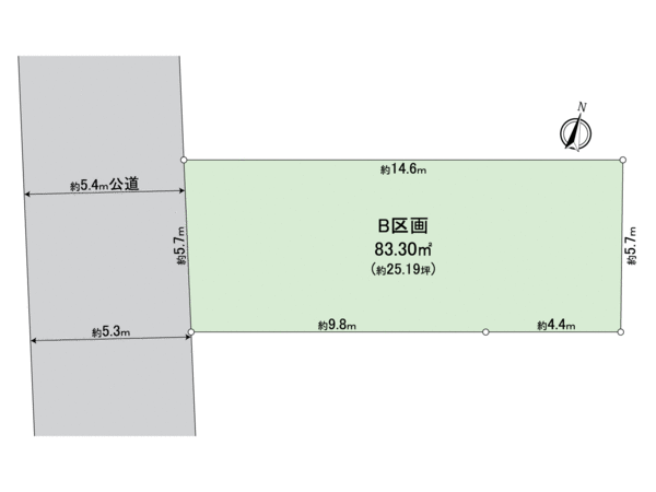 練馬区石神井台8丁目 土地 B区画 間取り 練馬区石神井台8丁目 土地 B区画 間取り