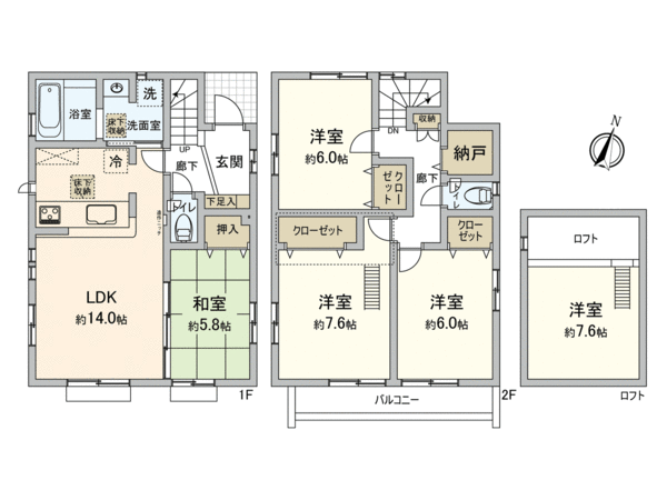 東村山市廻田町1丁目 3号棟 間取り 東村山市廻田町1丁目 3号棟 間取り