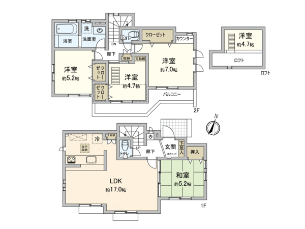 東村山市廻田町1丁目 4号棟 間取り 東村山市廻田町1丁目 4号棟 間取り