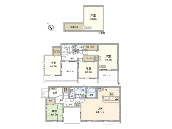 東村山市恩多町2丁目【新築1号棟】 間取り 東村山市恩多町2丁目【新築1号棟】 間取り