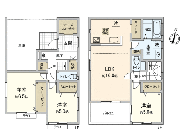 東村山市本町1丁目2号棟 新築戸建 間取り 東村山市本町1丁目2号棟 新築戸建 間取り