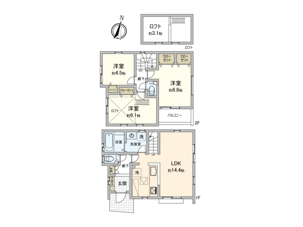 東村山市多摩湖町【新築4号棟】 間取り 東村山市多摩湖町【新築4号棟】 間取り